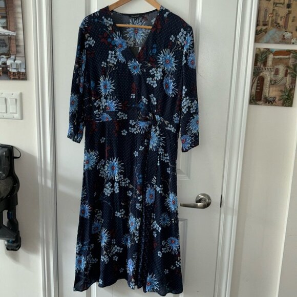 NWT Marc O’Polo Blue Printed Women’s Dress - Picture 4 of 9